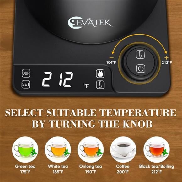 Gooseneck Electric Kettle Temperature Control, 1L Electric Tea Kettle - Picture 2 of 6